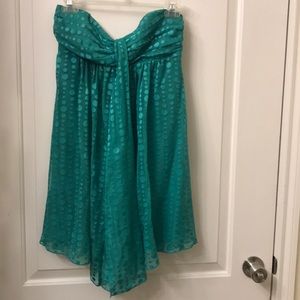 Green polka dot dress